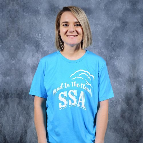Head In Clouds Blue Soaring T Shirt Front blue t-shirt